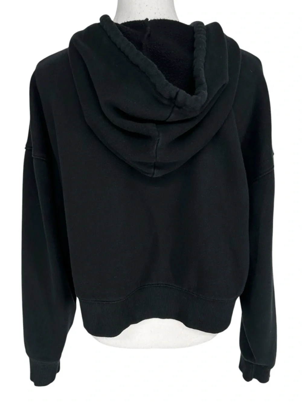 WILD FABLE / Black Crop Hoodie / XL / Goth Emo Alt Girl Athleisure Indie Sleeze - Picture 3 of 6